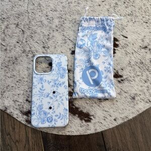 Loopy Blue Toile IPhone 15 Pro Max Case